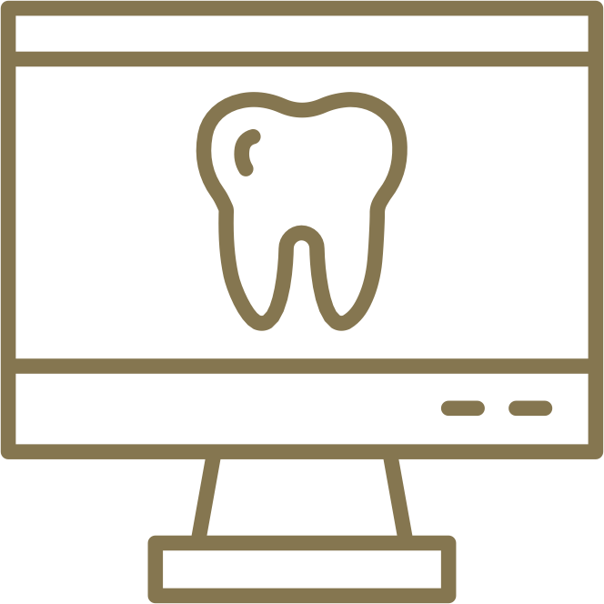 tooth on computer icon