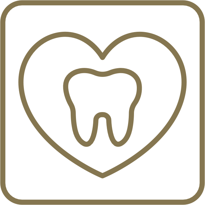 tooth in heart icon