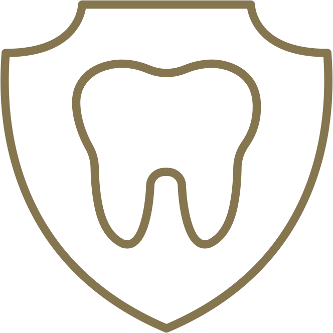 tooth on badge icon