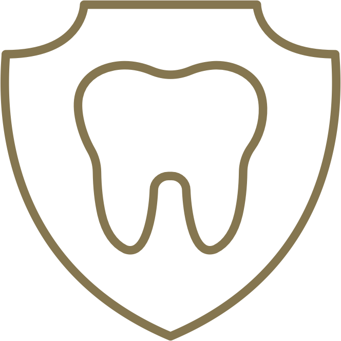 tooth on badge icon